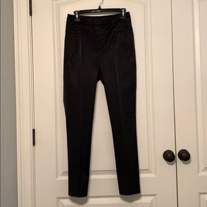 Club Monaco black sateen high waist ankle pant